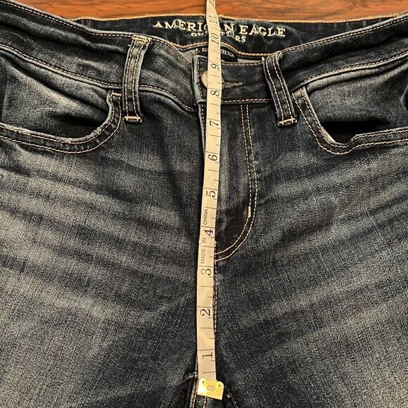 American Eagle Factory Blue Distressed Denim Jeggings Festival Casual Co… - Picture 5 of 9